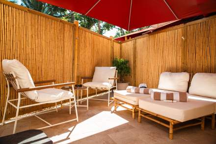 Chambre avec espace extérieur privé dans un hôtel à Marseille