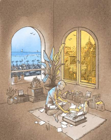 Atelier d'Artiste cours d'illustration par Luis Mendo au Château Beaupin 